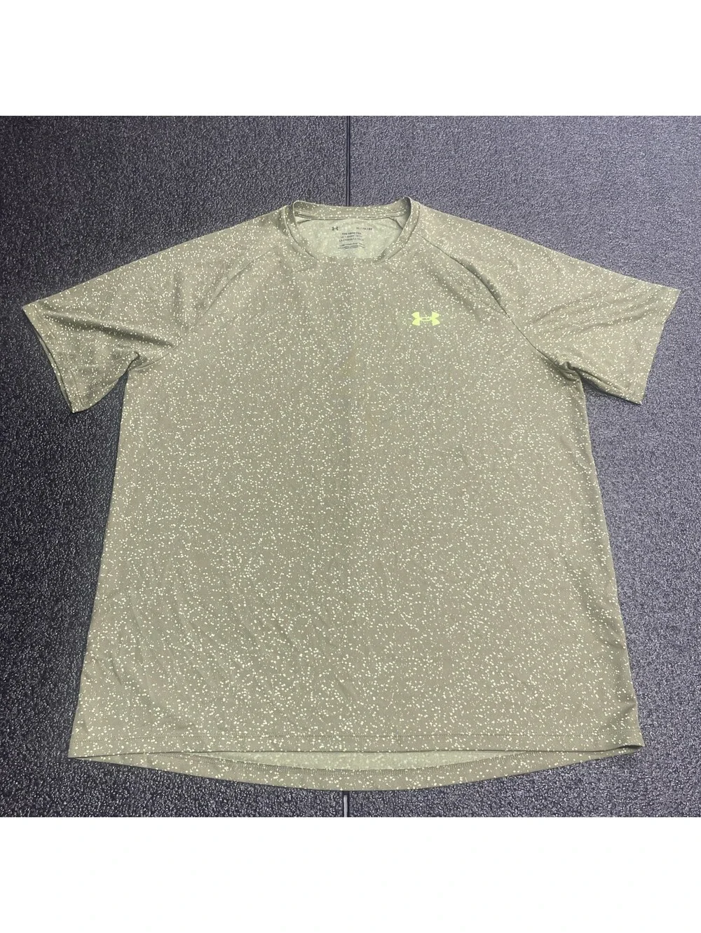 Under Armour Tech Tee Shirt Mens XL Green Short Sleeve Loose Fit Heat Gear